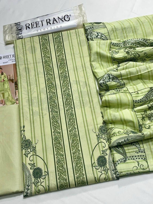 Reet Rang Unstiched Lawn 3 Piece