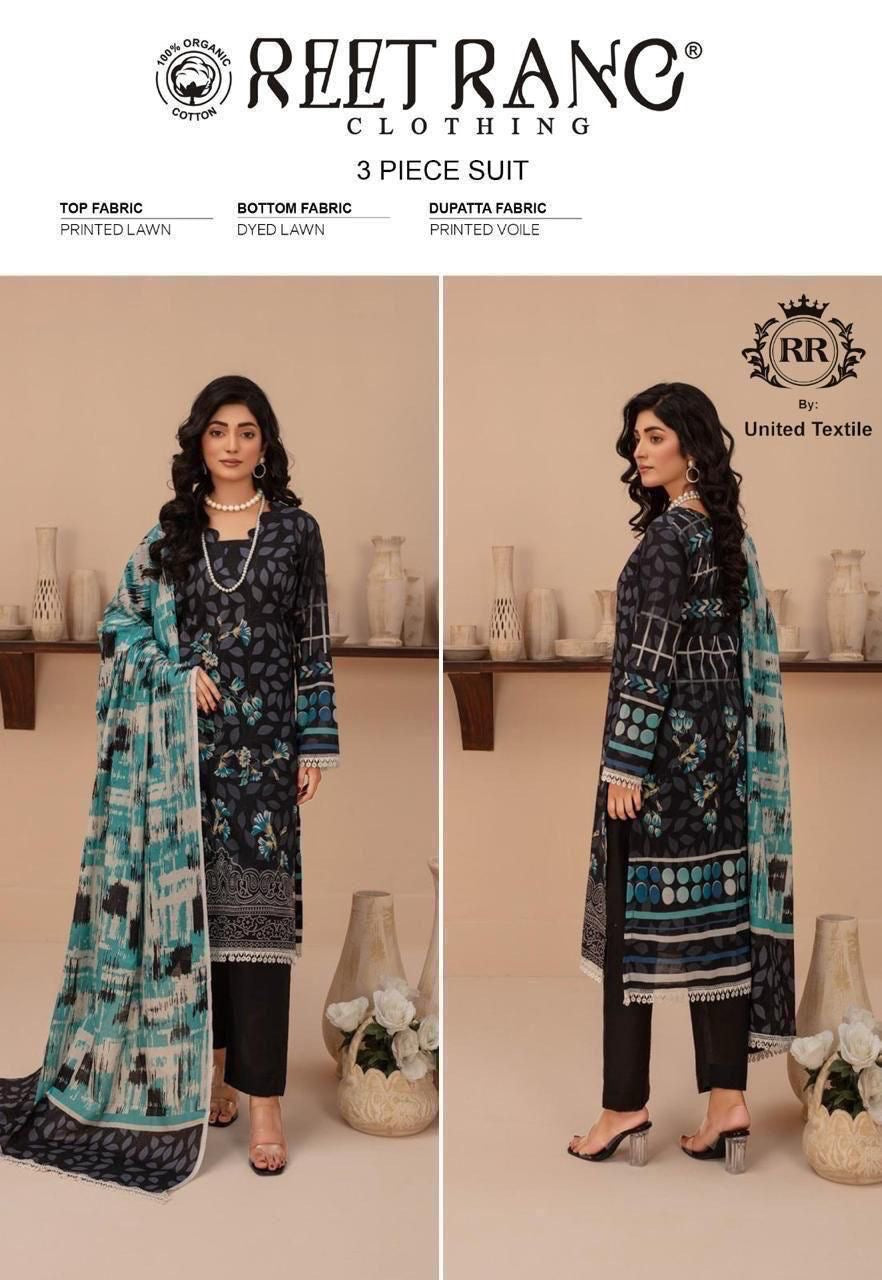 Reet Rang Unstiched Lawn 3 Piece
