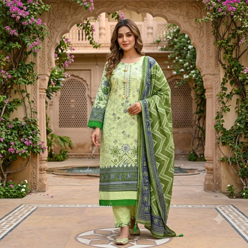 Alkaram Studio Fully Embroidered 3-Piece Luxury Lawn Suit