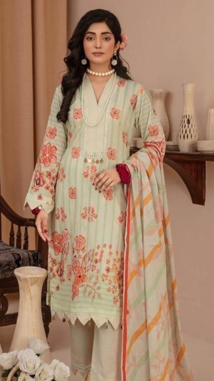 Unstiched Lawn 3 Piece