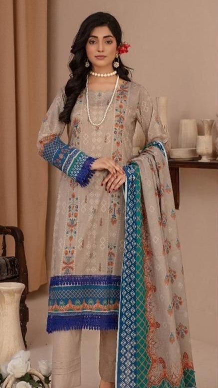 Reet Rang Unstiched Lawn 3 Piece