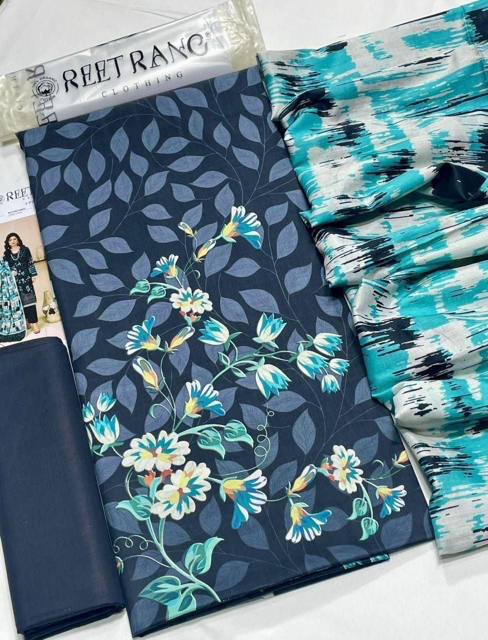 Reet Rang Unstiched Lawn 3 Piece